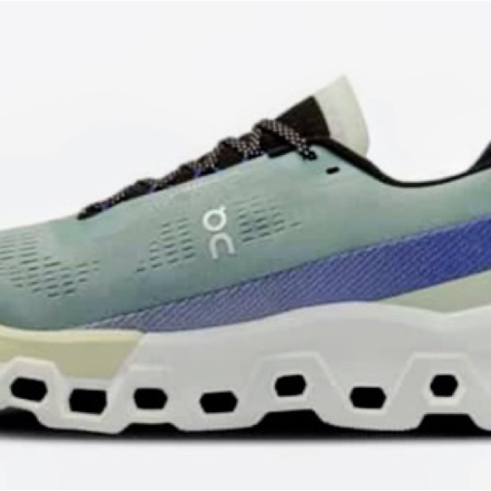 “On Cloud”Women’s Cloudnova Athletic Shoe - Sage Green/Blue